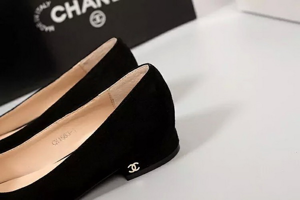 CHANEL Shallow mouth flat shoes Women--090